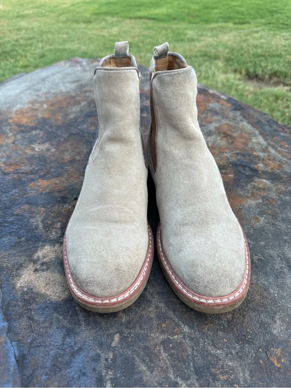 Sofft Leah Women's Chelsea Boot Comfort Waterproof AquaSofft Greige Suede 9M